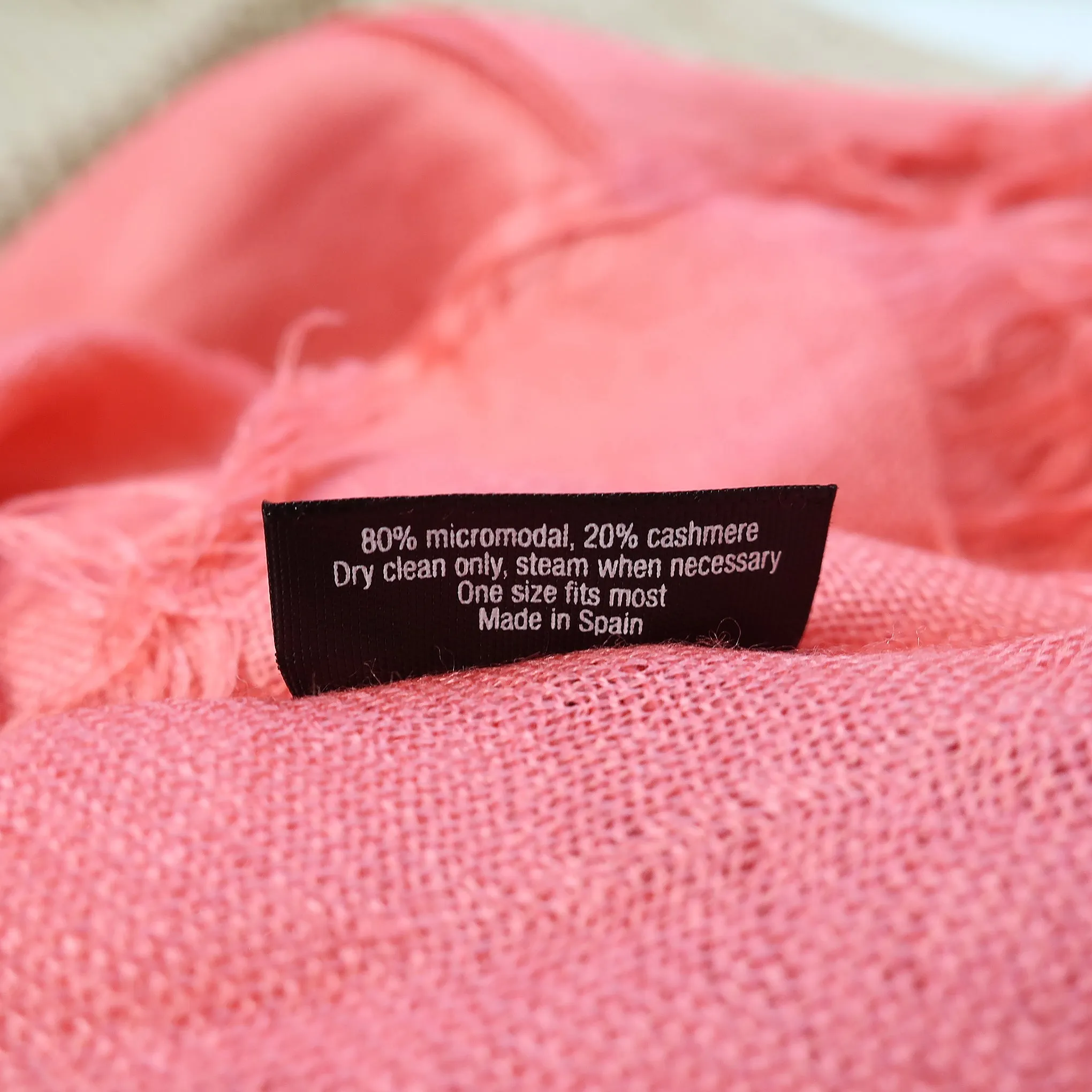 Blue Pacific Tissue Solid Modal and Cashmere Scarf Shawl in Tea Rose Pink