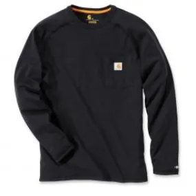 Carhartt&#x20;100393&#x20;T-Shirt&#x20;Cotton&#x20;l&#x2F;s&#x20;Force&#x20;-&#x20;Black