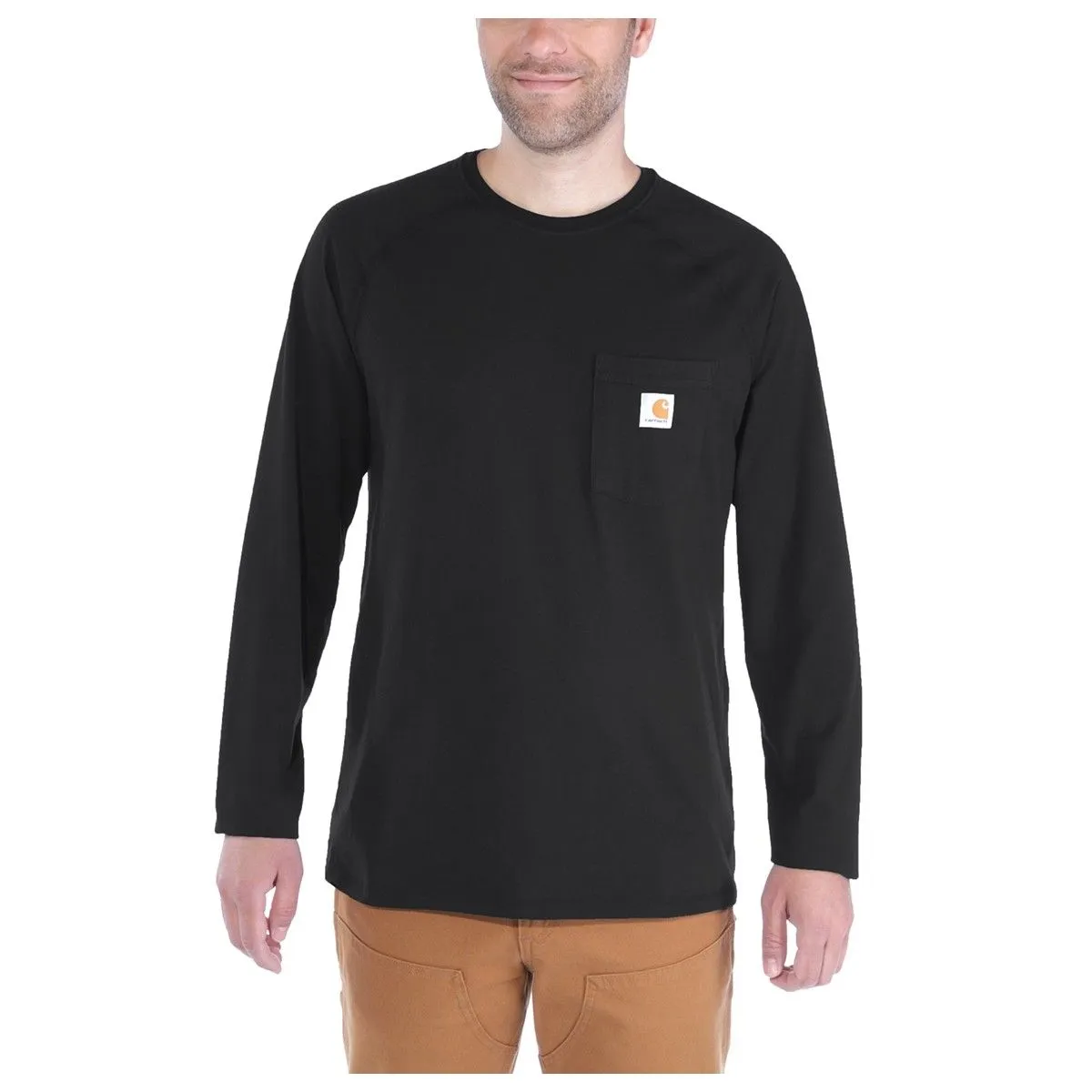 Carhartt&#x20;100393&#x20;T-Shirt&#x20;Cotton&#x20;l&#x2F;s&#x20;Force&#x20;-&#x20;Black