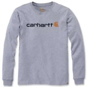 Carhartt&#x20;104107&#x20;l&#x2F;s&#x20;Signature&#x20;Graphic&#x20;T-Shirt&#x20;-&#x20;Heather&#x20;Grey