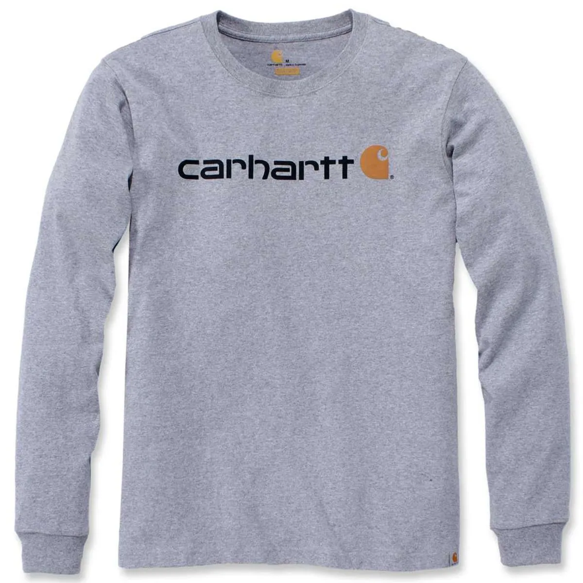 Carhartt&#x20;104107&#x20;l&#x2F;s&#x20;Signature&#x20;Graphic&#x20;T-Shirt&#x20;-&#x20;Heather&#x20;Grey