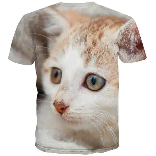 Cat T-shirt Men Animal Tshirts Cool Lovely Tshirts Casual Street T-shirts 3d Harajuku Tshirt Anime Short Sleeve T shirts Men