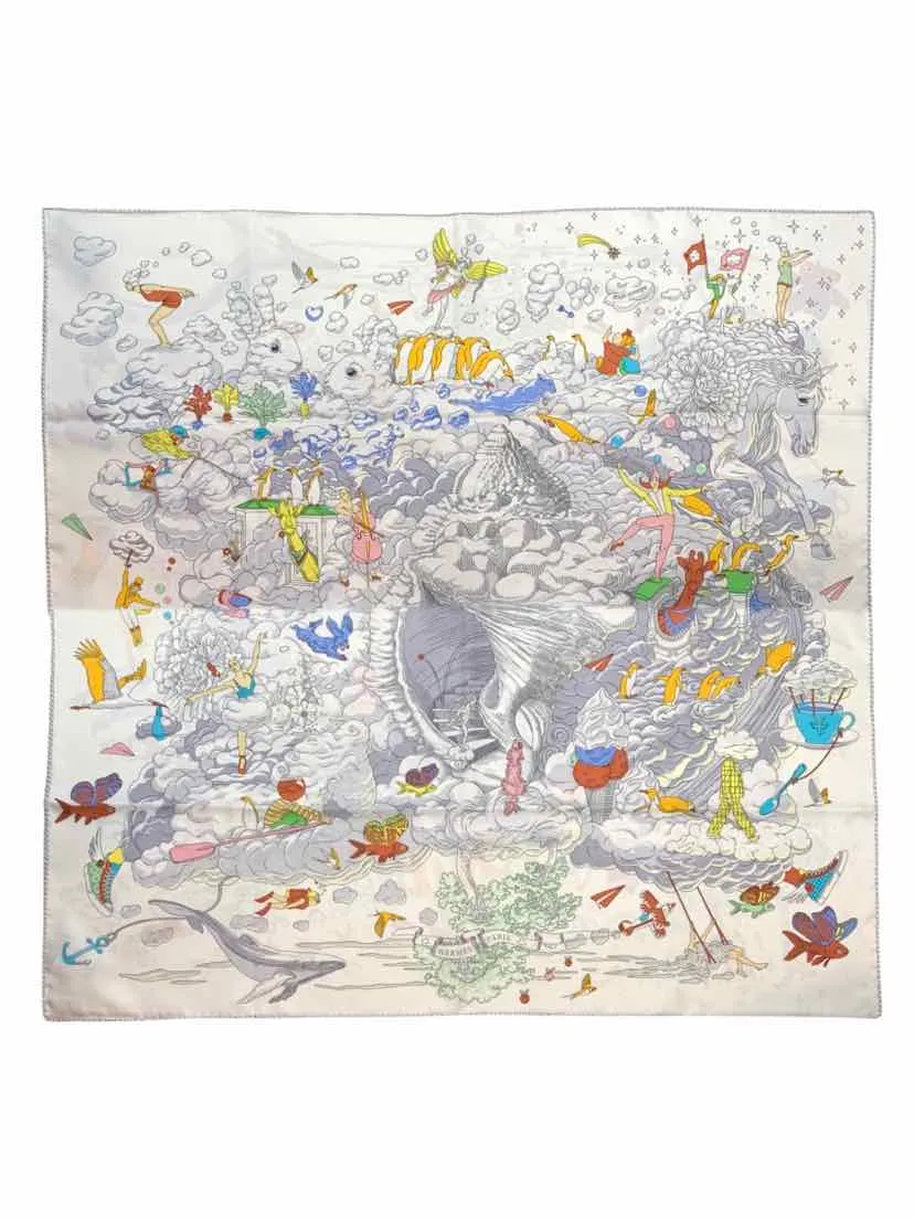 Hermes Size OS Sur Mon Nuage Scarf