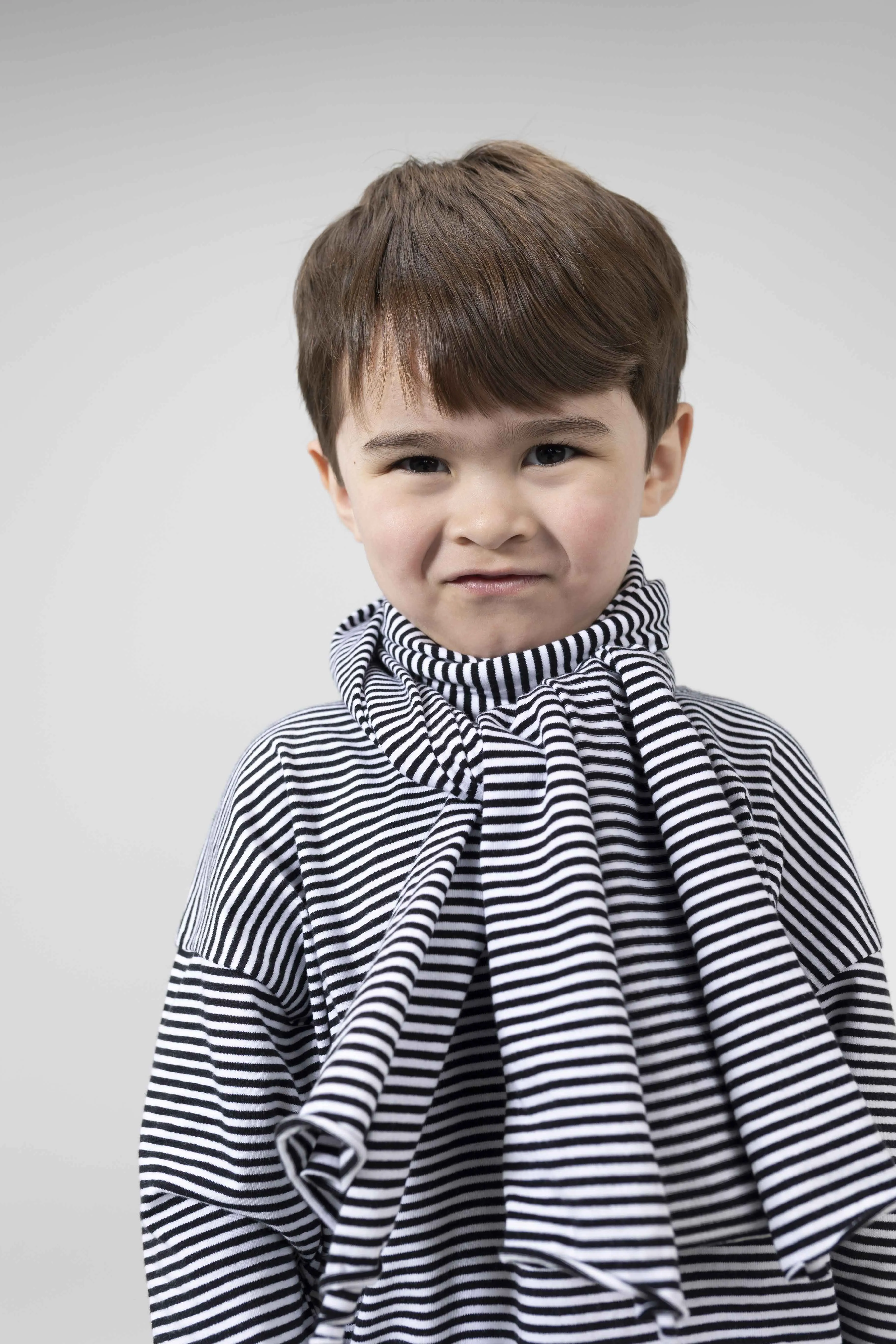 Kinder Sjaal Zwart/Wit Streep