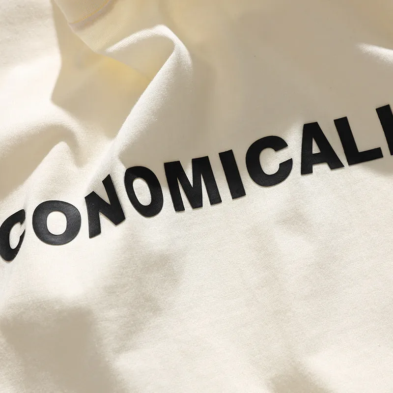 Men T-Shirt Summer Men's Letter Printed T-shirt Vintage Bottoming Shirt