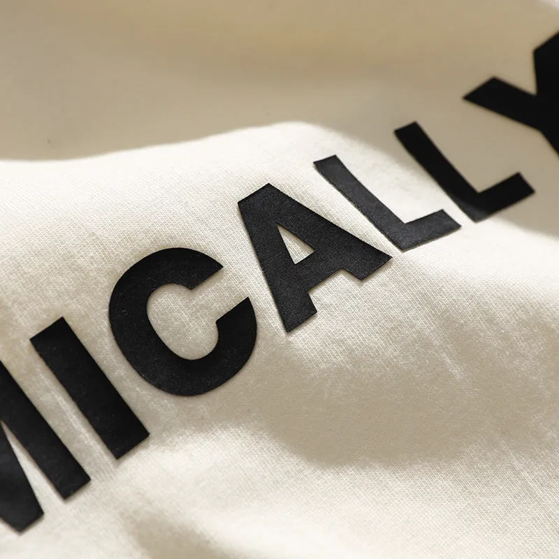 Men T-Shirt Summer Men's Letter Printed T-shirt Vintage Bottoming Shirt