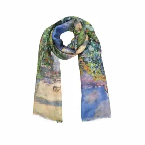 Modal Silk Scarf: The Artist's Garden by Claude Monet