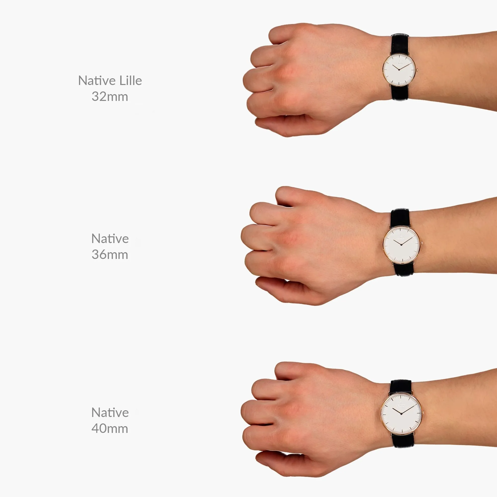 Native | Navy Dial - White Leather