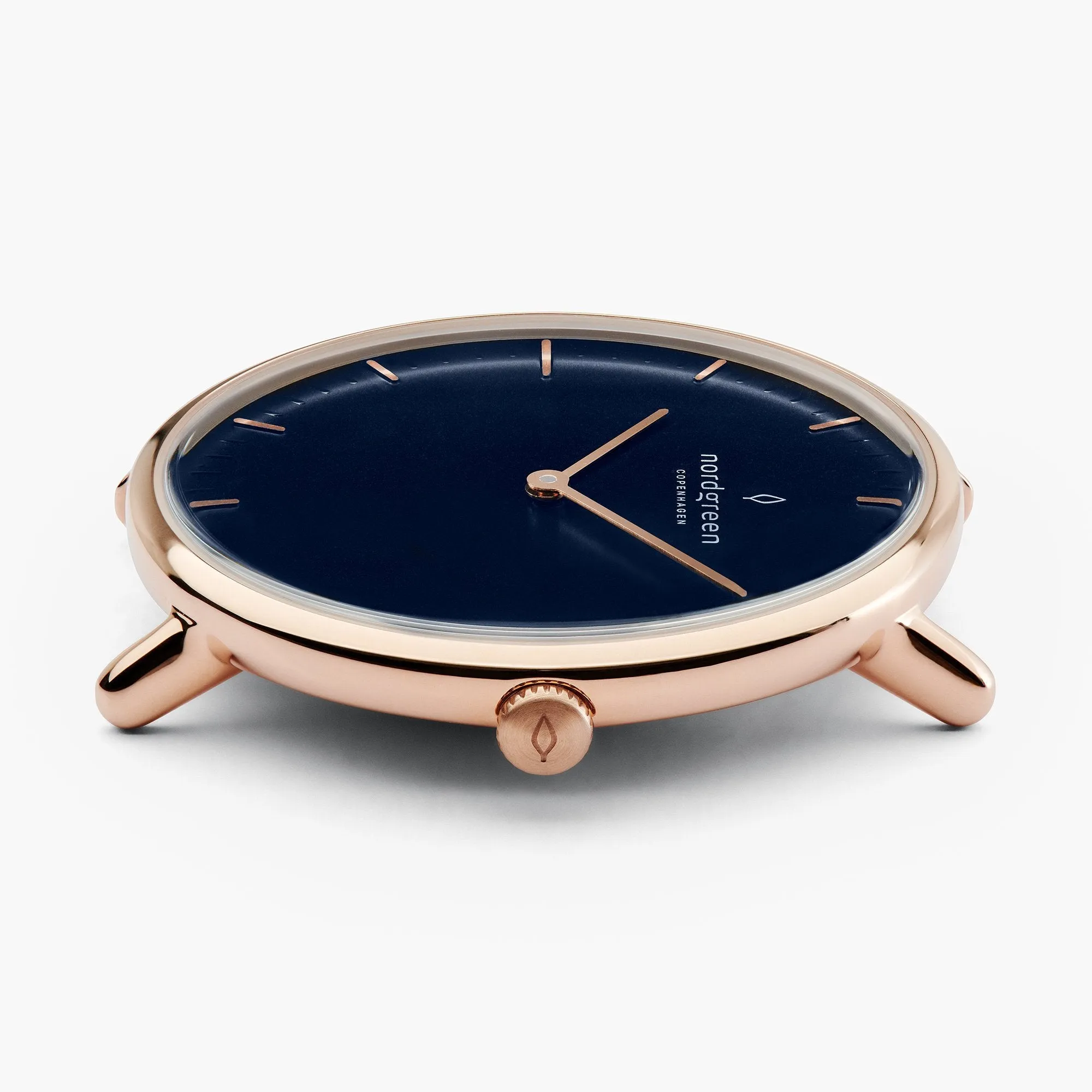 Native | Navy Dial - White Leather