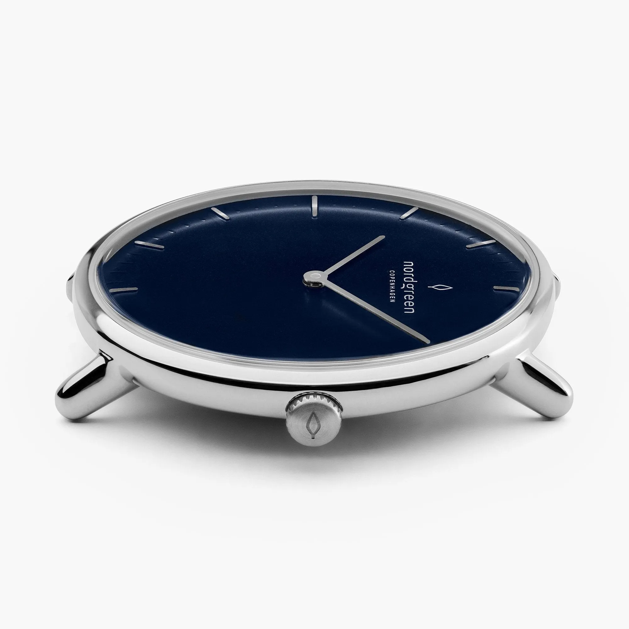 Native | Navy Dial - White Leather