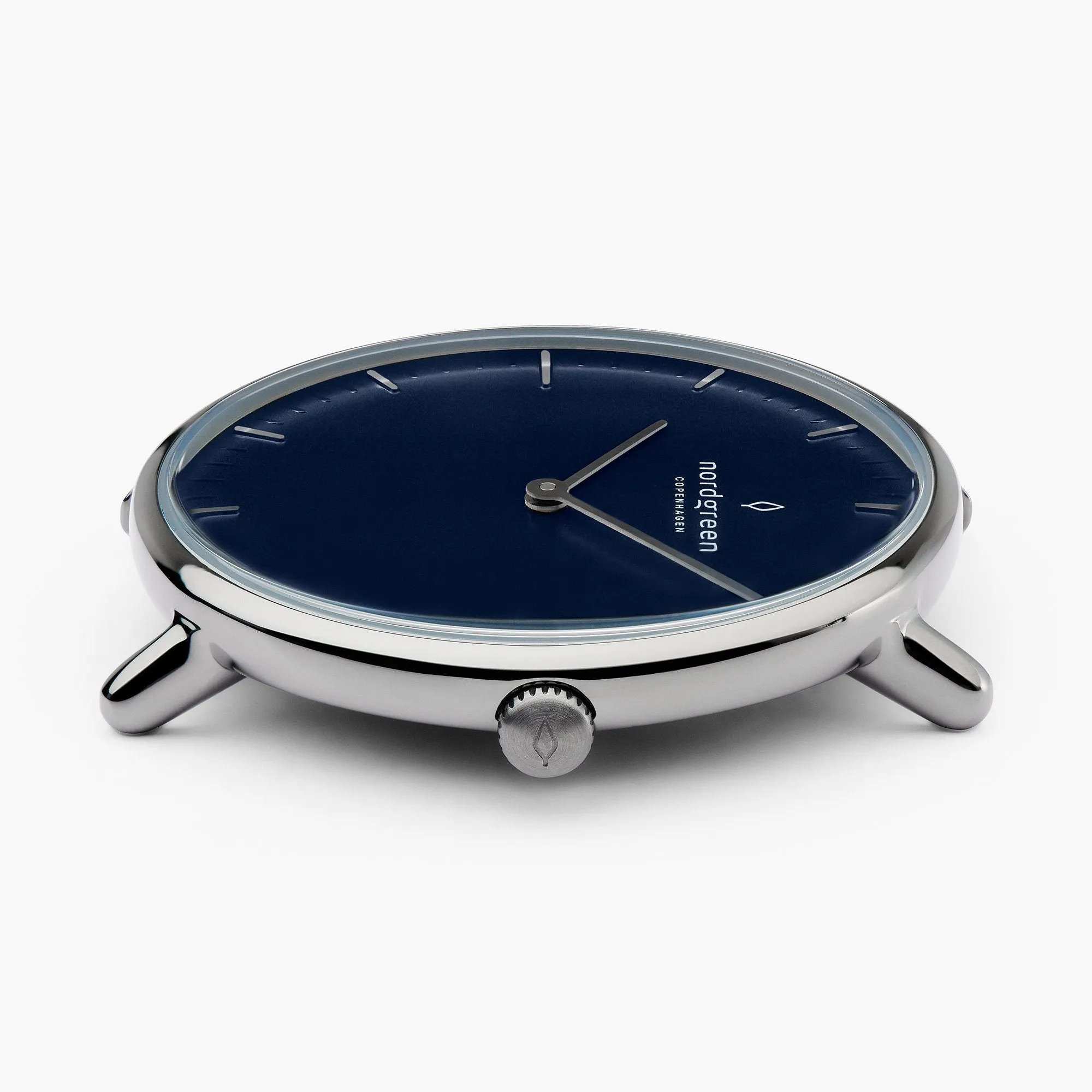 Native | Navy Dial - White Leather