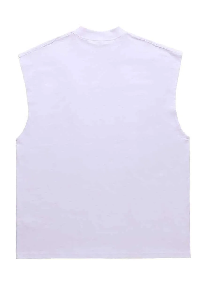 Psychedelic sleeveless t-shirt cartoon tank top surfer vest