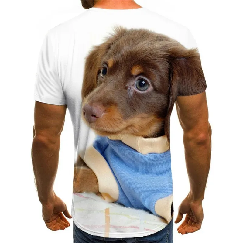 t shirts dog clothing Puppy Cute animal art costume big Smart dogs male Casual