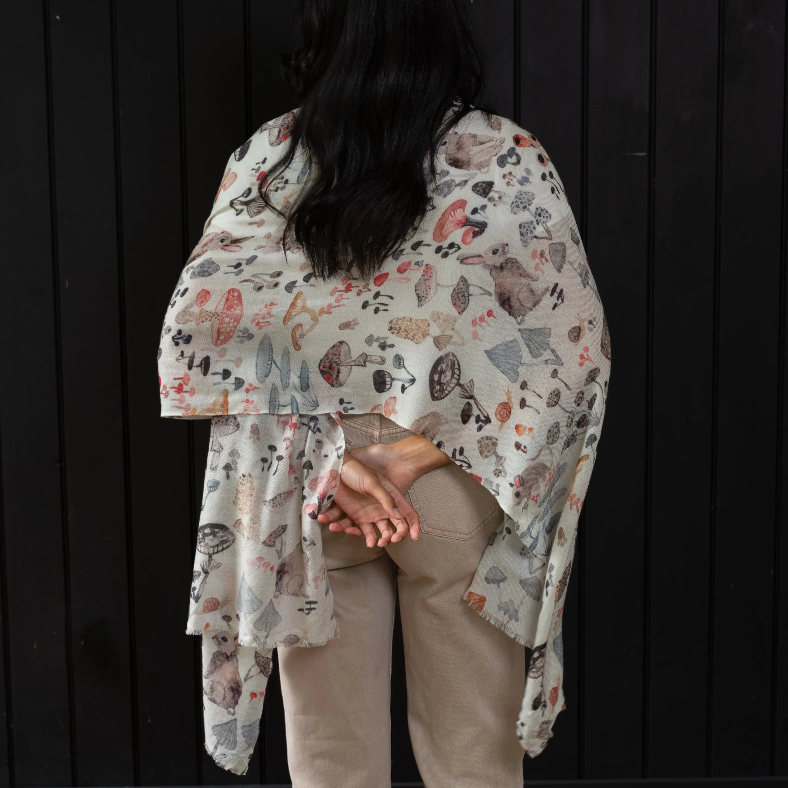 Wool Scarf- Mushroom Valley