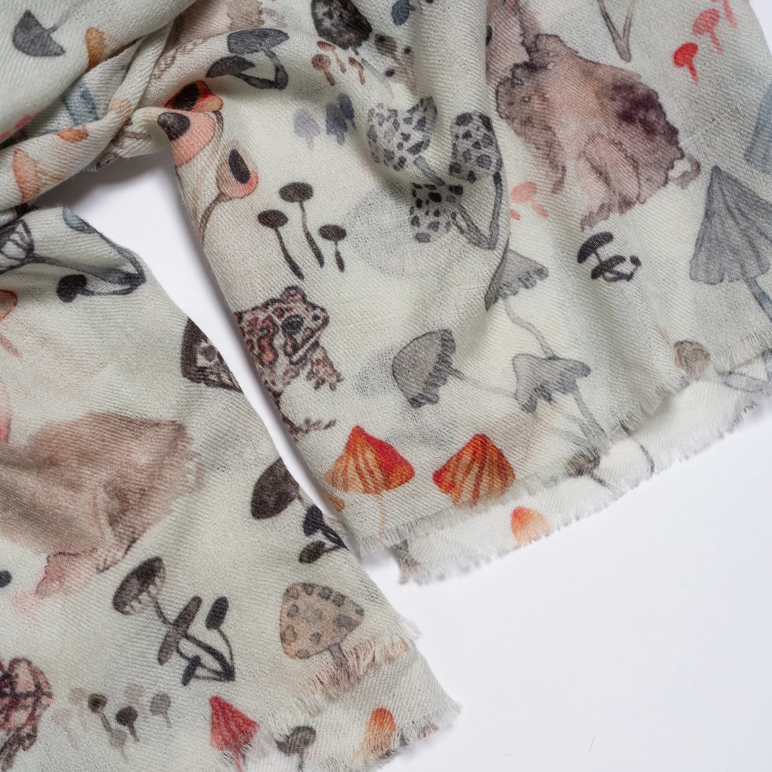 Wool Scarf- Mushroom Valley
