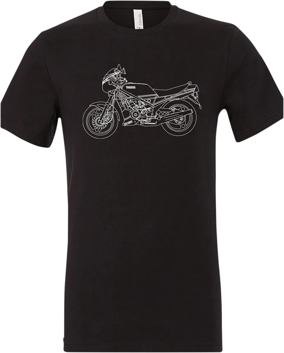 YAMAHA APPAREL Yamaha RZ350 T-Shirt - Black - 2XL NP21S-M1973-2X